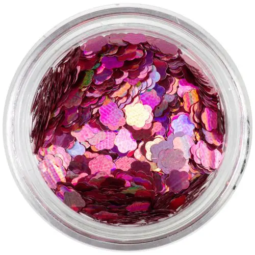 Růžové květinky - hologram