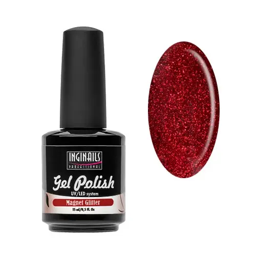 UV gelový lak Inginails Professional 15ml - Magnet Glitter