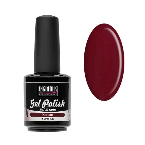 Maroon 15ml - UV gel lak na nehty Inginails Professional 