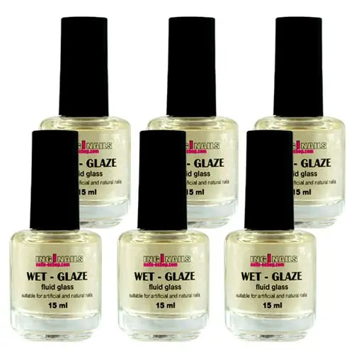 6x Wet Glaze - tekuté sklo Inginails 15ml