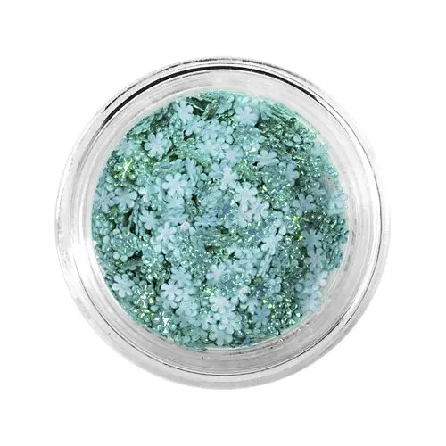 Kvítky látkové - perleťově zelené