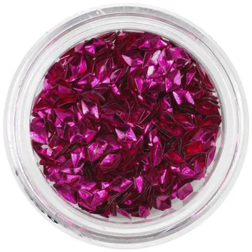 Flitry - 3D diamanty, tmavě růžové