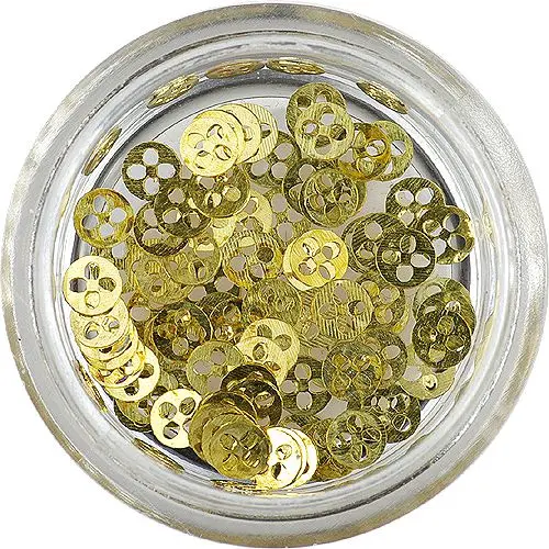 Kovové ozdoby na nehty - knoflíky