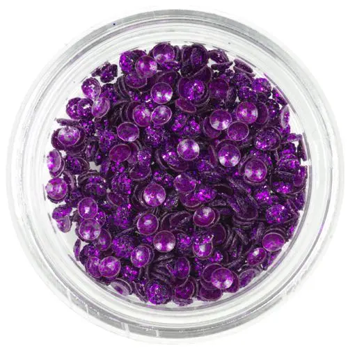 Ozdobné konfety - fialové 3D mušle, třpytivé