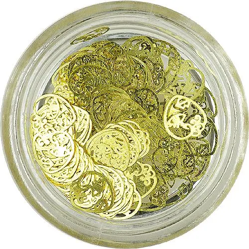 Kovové ozdoby na nehty - srdcovité obličeje