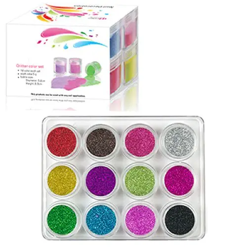 Sada - ozdobné prášky 12x10g