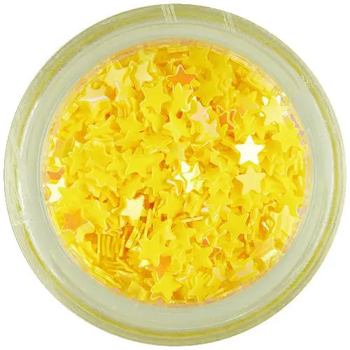 Nail art hvězdičky - žluté