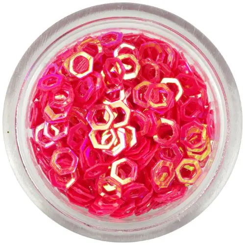 Flitry - šestihrany obrysové, korálové