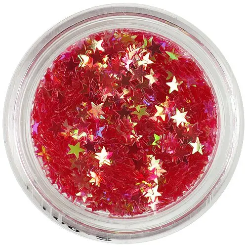 Červené ozdobné hvězdičky