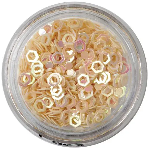 Ozdoba - broskvový obrys šestihranu