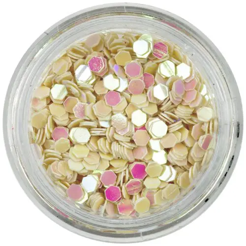 Světle broskvový šestihran