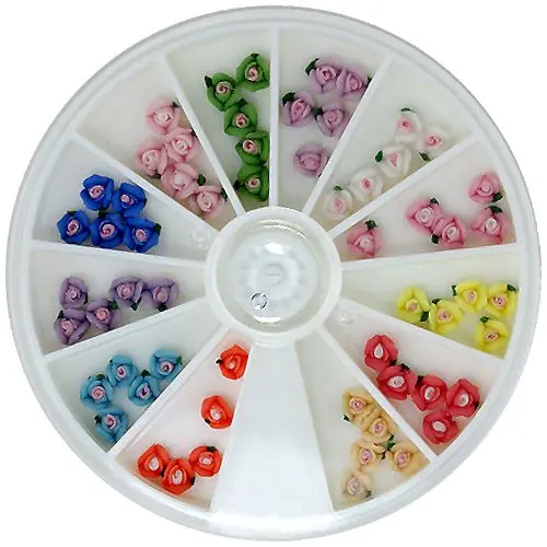 Fimo nail art zdobení - růže