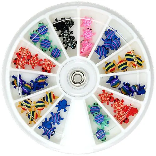 Sada fimo nail art - želvy