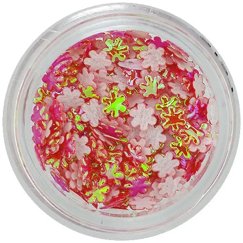 Ozdoby na nehty – červené 3D kvítky