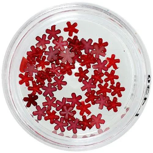 Červené perleťové kytičky