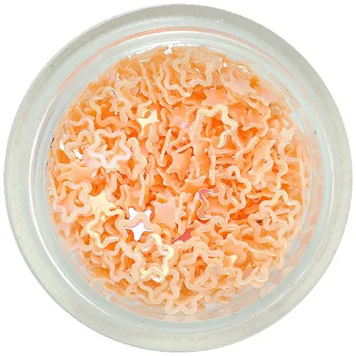 Ozdobné konfety - světle oranžové kvítky, obrysy