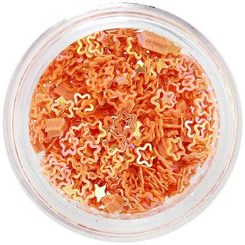 Oranžové kvítky na nehty - obrysy