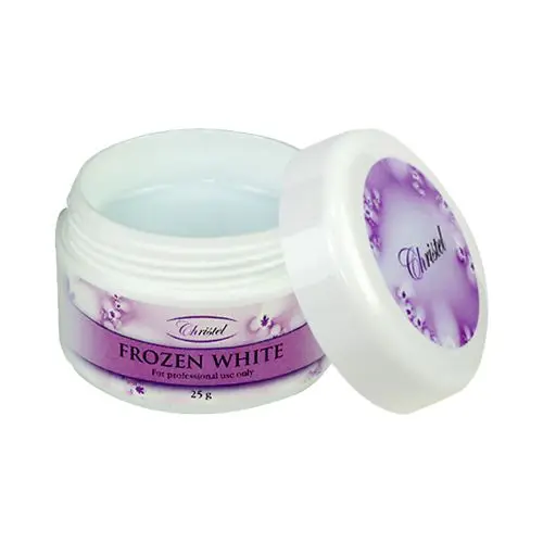 UV gel na nehty Christel - Frozen White gel, 25 g