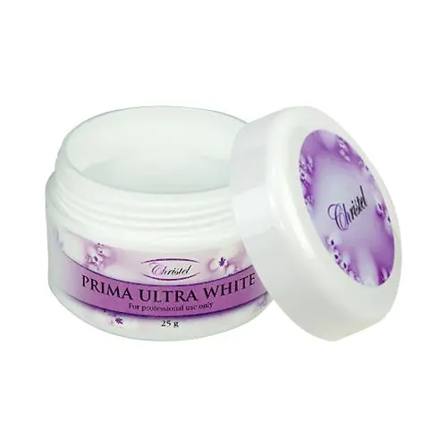 UV gel na nehty Christel - Prima Ultra White gel, 25 g