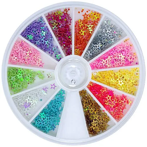 Sada ozdobných hvězdiček s dírkou