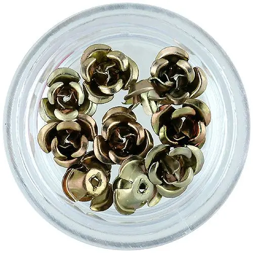 Keramické ozdoby na nehty – hnědé růže