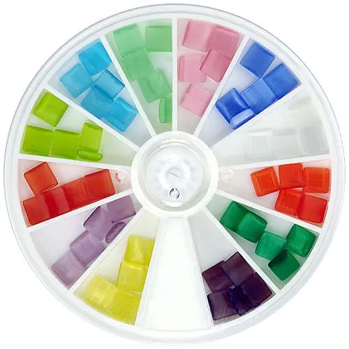 Nail art  kamínky - čtverce