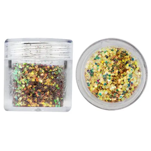 Šestihran v prášku, 1mm - multicolor, 10g