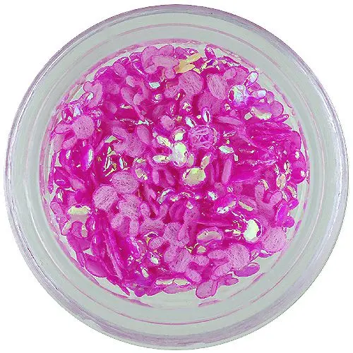 Ozdoba na nehty - růžový látkový zajíček