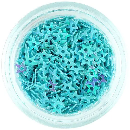 Tyrkysové hvězdičky s dírkou