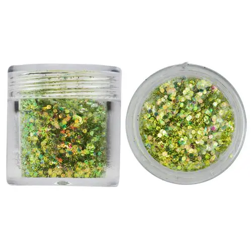 Šestihran v prášku, 1mm - olivově zelený, 10g