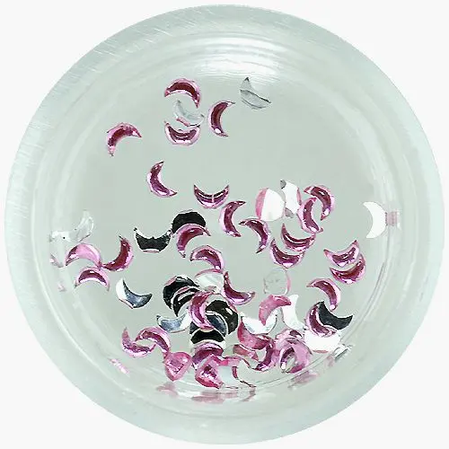 Světle růžové kamínky na nehty – měsíčky