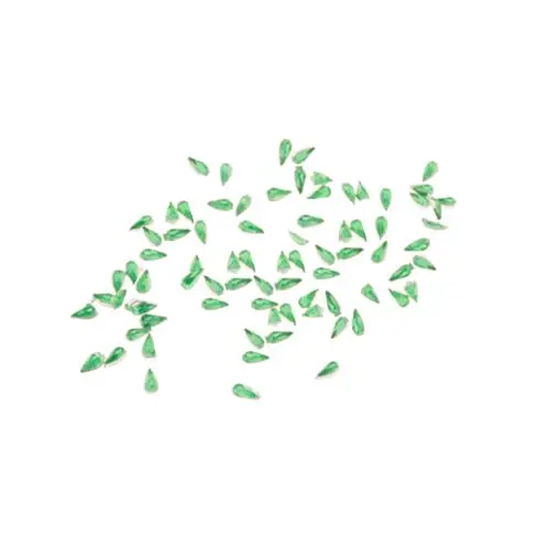 Kamínky na nehty v sáčku - slzy, zelené, 50 ks
