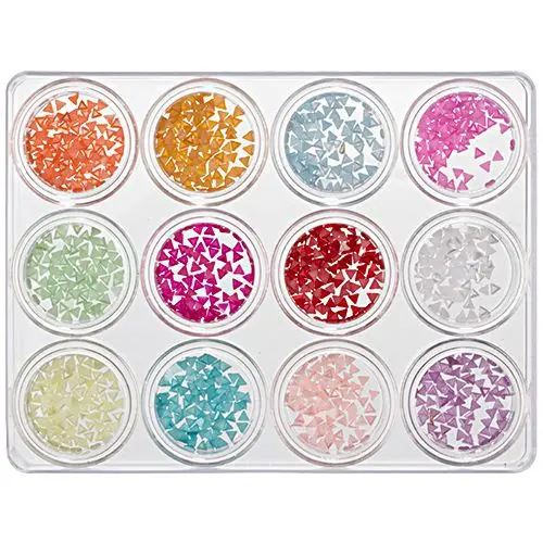 Ozdobná sada – Perleťové trojúhelníky, 12ks