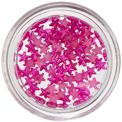 Perleťové hvězdičky na nehty - růžovofialové
