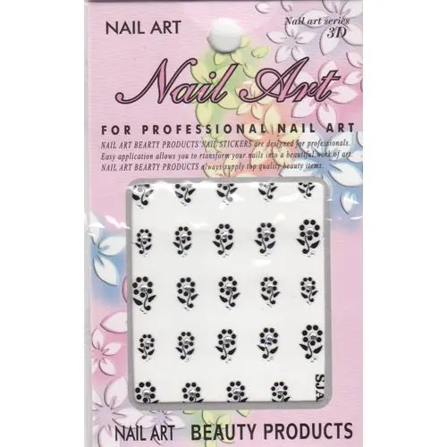 Samolepka, s kamínky - 3D kvítek