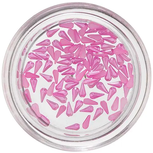 Perleťové slzičky na nehty - růžové, rovné