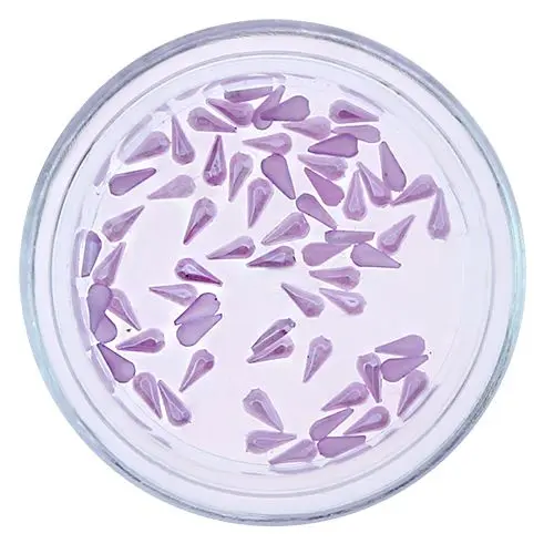 Perleťové slzičky na nehty - fialové, rovné