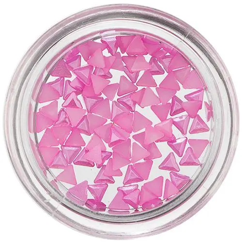 Perleťové ozdoby ve tvaru trojúhelníku - růžové