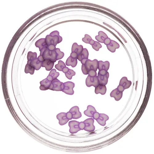 Nařezané mašličky fialovo-bílé – Fimo Nail Art