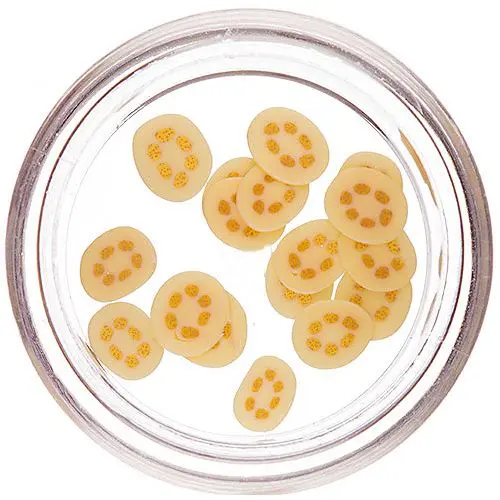 Fimo nehtové ozdoby - nařezané banány